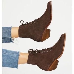 Free people/Jeffrey C. Grover lace-up western boot